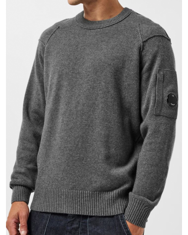 C.P. Company Gunmetal Stretch Cotton Sweater for Men | Official