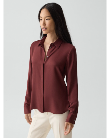 Theory Silk Georgette Fitted Shirt | Luxury Fashion Girona