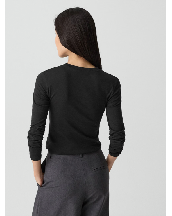 Theory Organic Pima Cotton Long-Sleeve Tee | Premium Fashion Girona