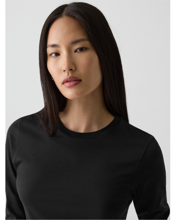 Theory Organic Pima Cotton Long-Sleeve Tee | Premium Fashion Girona