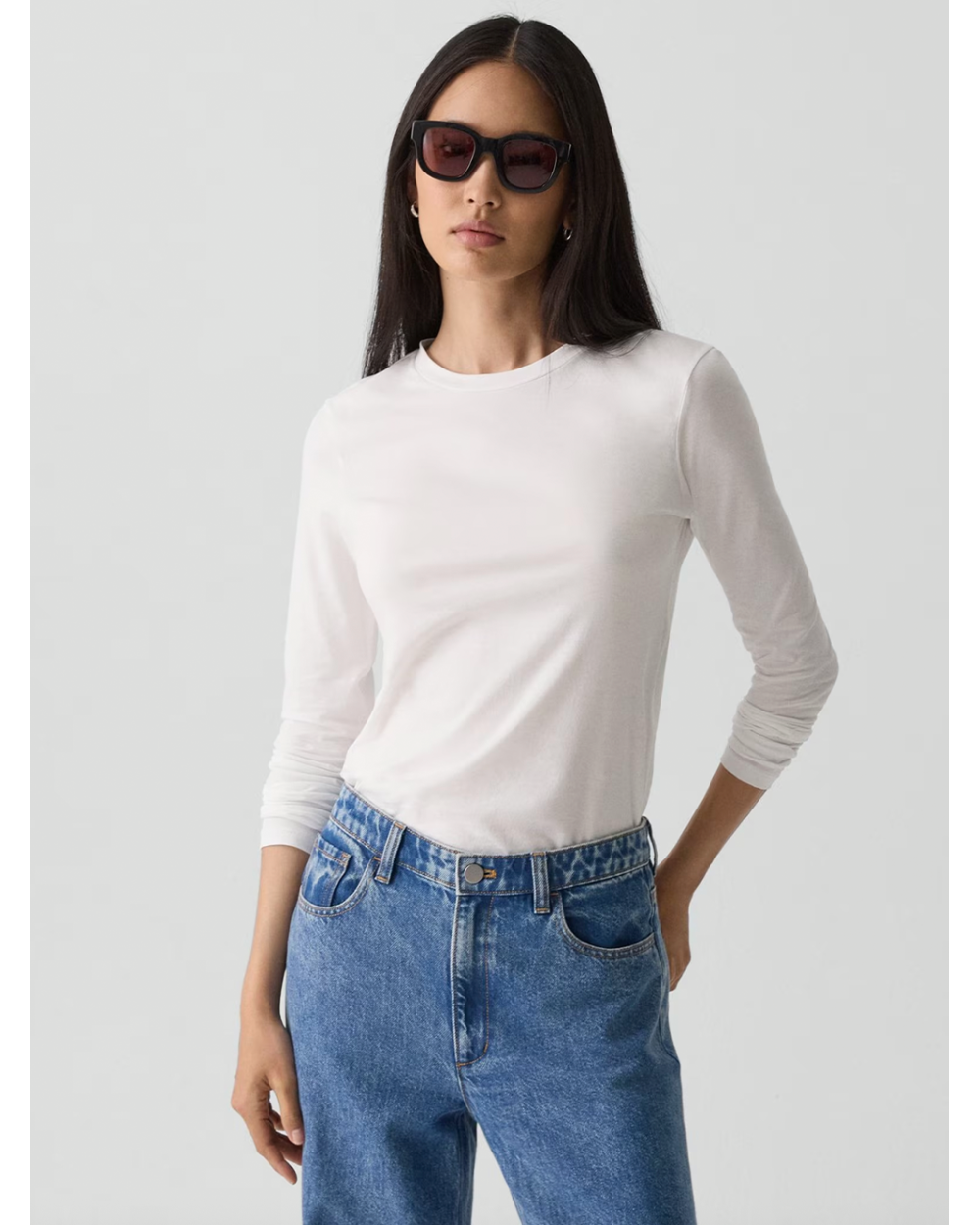 Theory Organic Pima Cotton Long-Sleeve Tee | Premium Fashion Girona