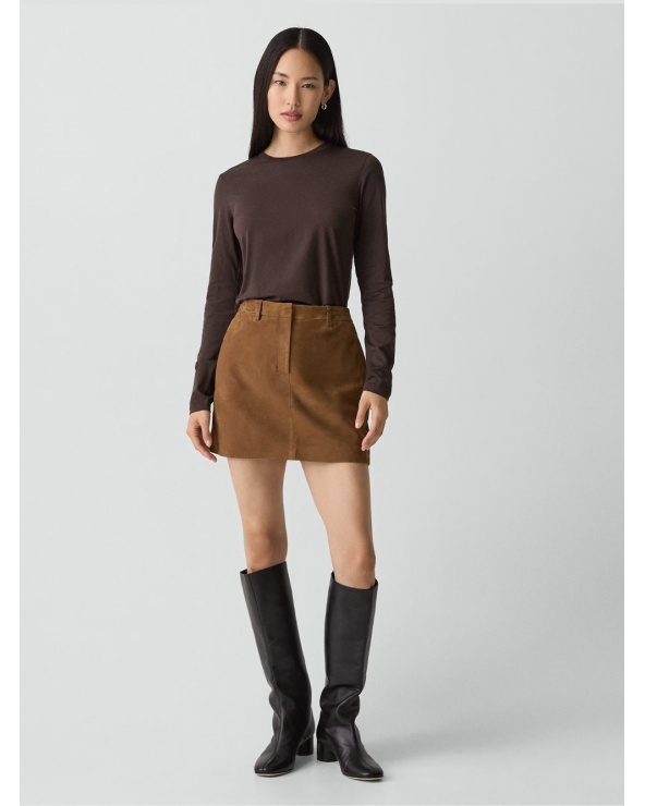 Theory Organic Pima Cotton Long-Sleeve Tee | Premium Fashion Girona