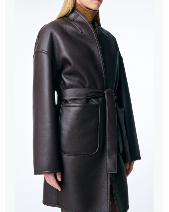 Vanessa Bruno Reversible Faux Shearling Coat | Premium Fashion Girona