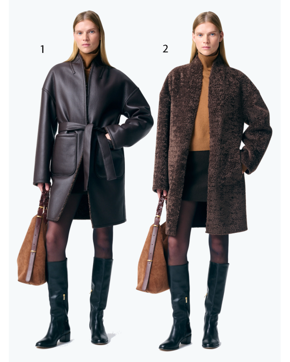 Vanessa Bruno Reversible Faux Shearling Coat | Premium Fashion Girona