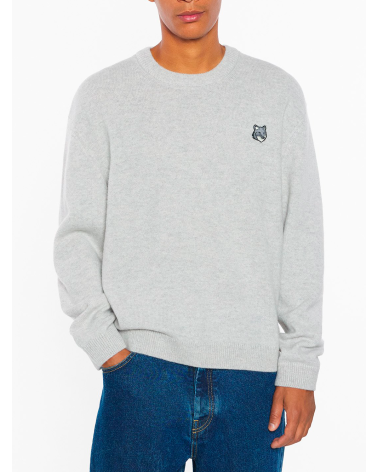 Maison Kitsuné Grey Fox Head Jumper – Lambswool Men Girona