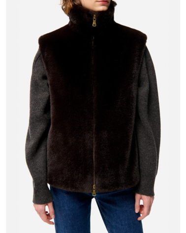 Faux Fur Vest Brown | Vanessa Bruno Girona Platja d'Aro