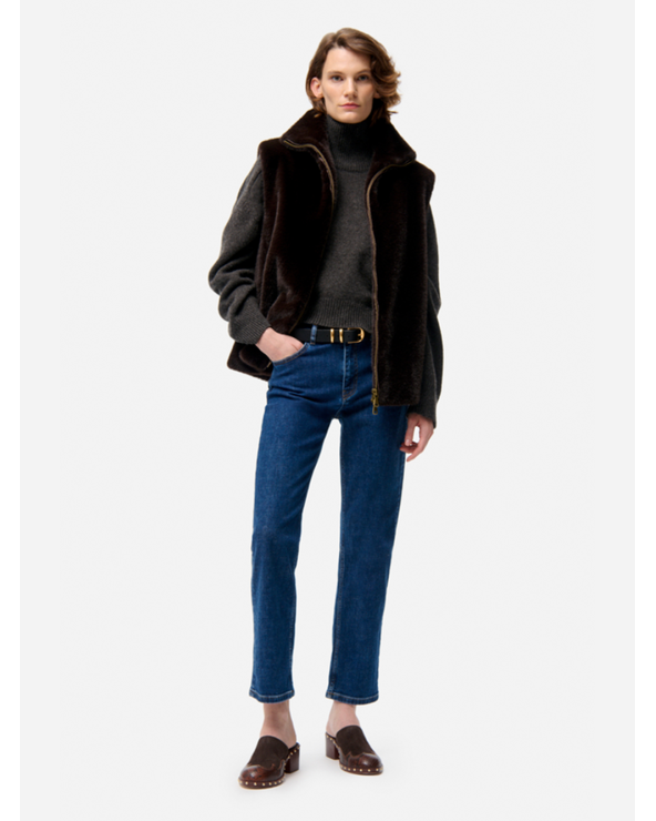 Faux Fur Vest Brown | Vanessa Bruno Girona Platja d'Aro