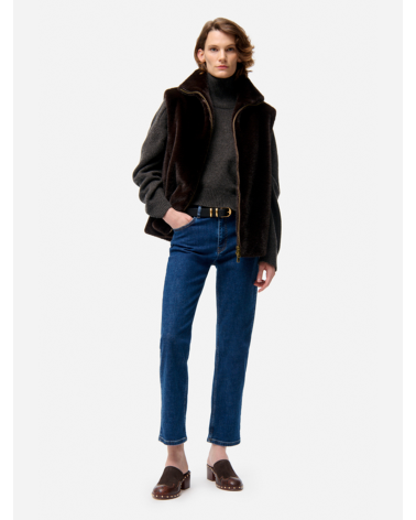 Faux Fur Vest Brown | Vanessa Bruno Girona Platja d'Aro