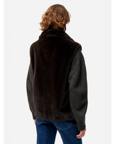 Faux Fur Vest Brown | Vanessa Bruno Girona Platja d'Aro
