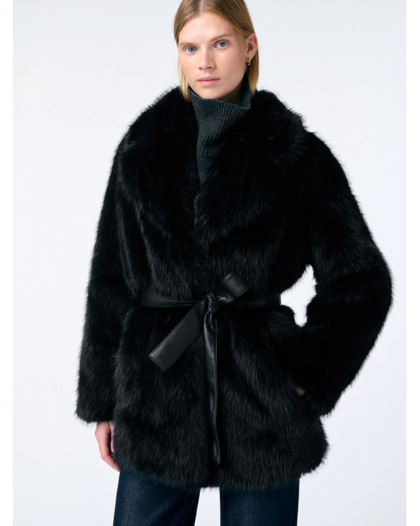 Vanessa Bruno Faux Fur Jacket – Parisian Style & Elegance