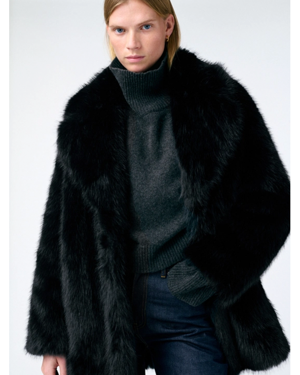 Vanessa Bruno Faux Fur Jacket – Parisian Style & Elegance