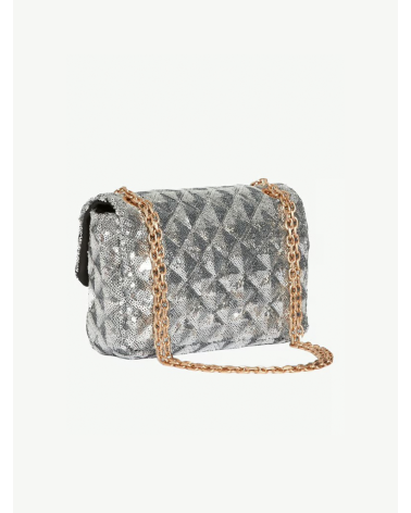 Bolso Moon Medio de lentejuelas plateadas Vanessa Bruno | Bolso de fiesta