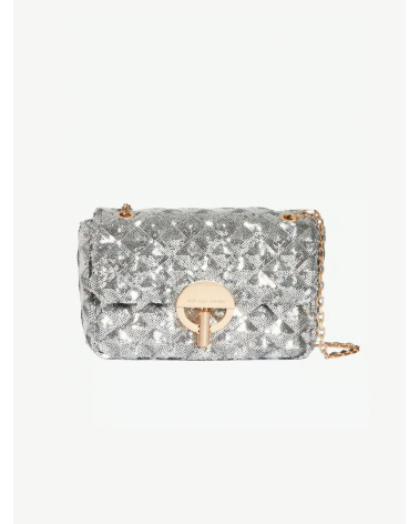 Bolso Moon Medio de lentejuelas plateadas Vanessa Bruno | Bolso de fiesta