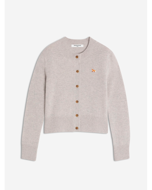 Cárdigan de lana de cordero con parche Baby Fox Maison Kitsuné