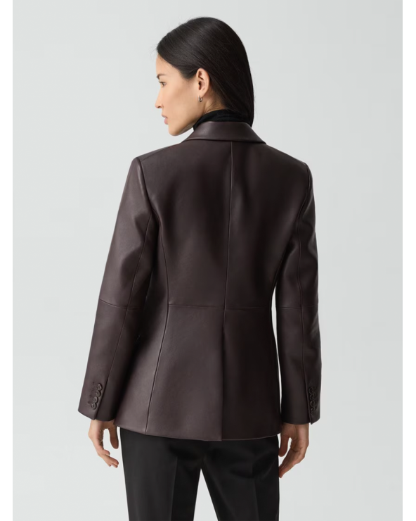 Theory Lamb Leather Blazer | Luxury Leather Jacket
